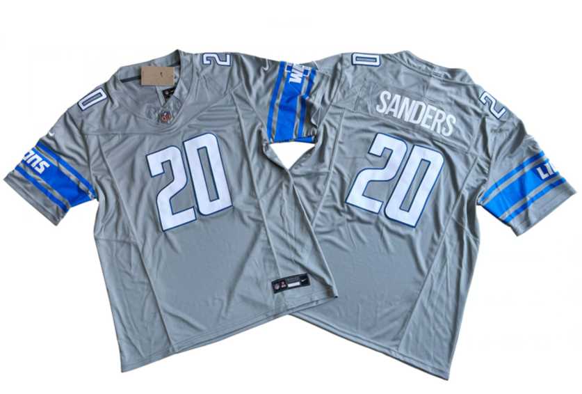 Mens Detroit Lions #20 Barry Sanders Gray 2023 F.U.S.E. Vapor Untouchable Limited Jersey->->NFL Jersey